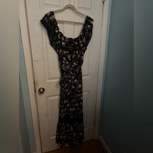 City Chic Black Floral Maxi Dress